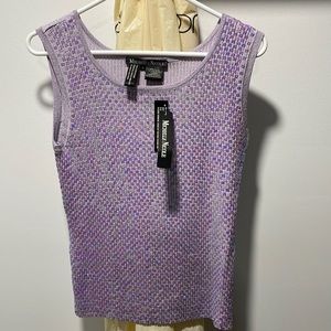 NWT Michelle Nicole Lavender Front Sequin Sleeveless Knit Top Size XL